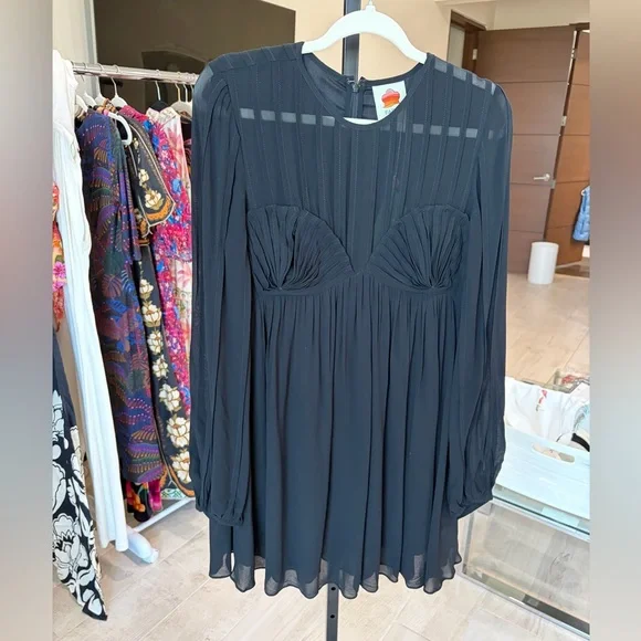 Farm Rio: Black Shell Mini Dress - Picture 7 of 9